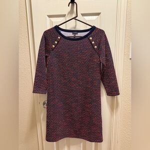 Talbots cotton blend knit dress size small